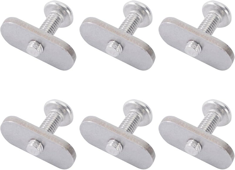 DoThisAllDay 304 Stainless Steel Kayak Rail/Track Screws 304 SS Track Nuts Kayak Hardware Mount Tie Down Eyelet Rail Kayak Mounting Screws Gear Mounting Replacement Kit for Kayaks Rails Screws Canoes Boats - Image 1